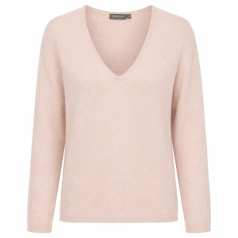 Katestorm Quiet Luxury Cashmere Sweater Women XL Balletcore Old Money Coquette